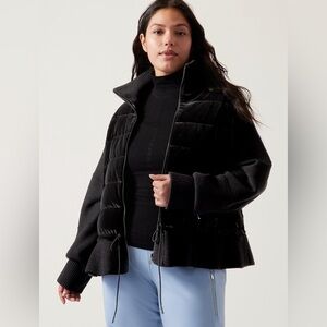 Athleta Hanover Hybrid Jacket BLACK SIZE Medium            #464619 Velvet